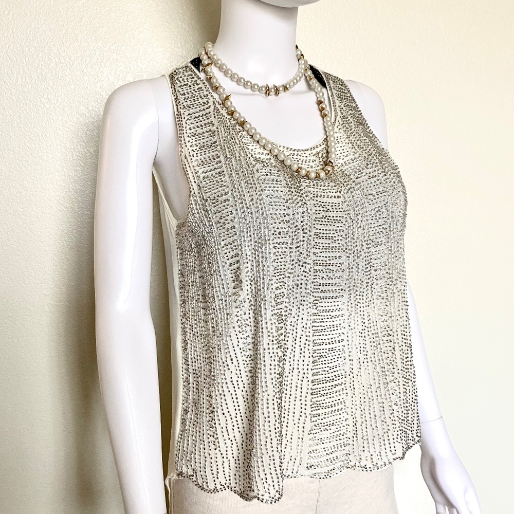 Beulah Beaded Tank Blouse S